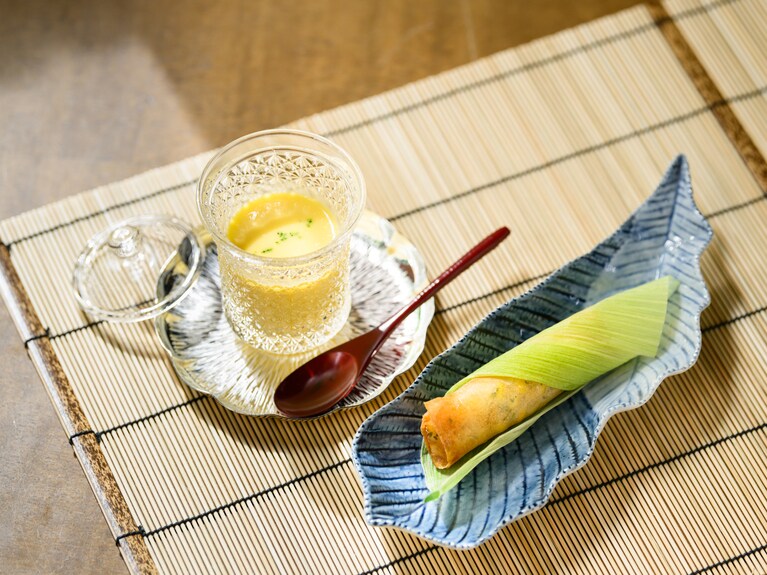 「進肴 南蛮黍（なんばんきび）」。