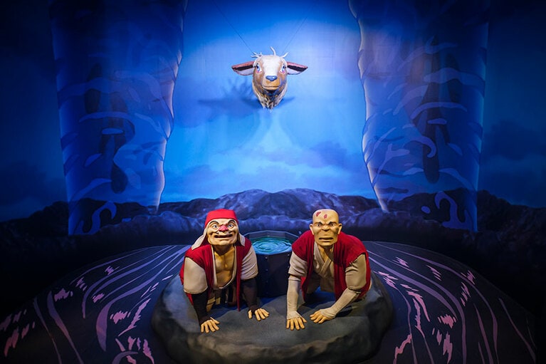 ジブリのなりきり名場面展『もののけ姫』のコーナー。©Studio Ghibli