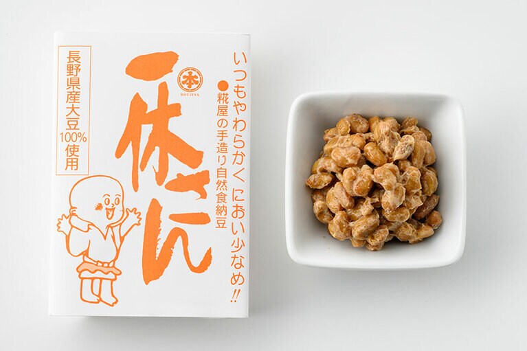 糀屋本藤醸造舗「一休さん納豆」90g 108円／長野県