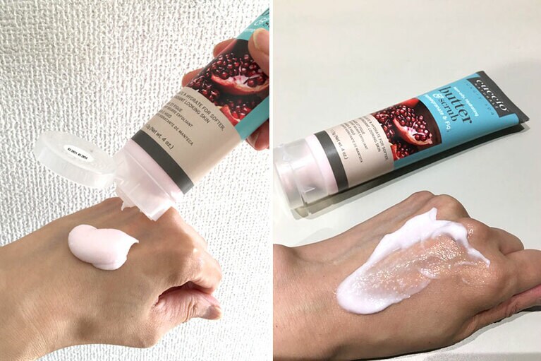 中はこんな感じ。スクラブの粒子がソフトで触り心地が〇。