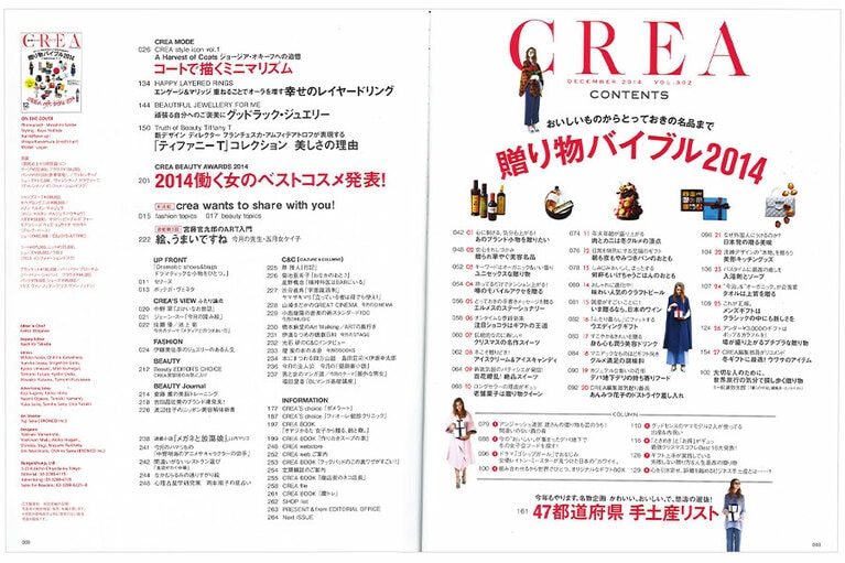 2014年12月号目次。