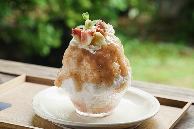 「香取産 じっちゃんの完熟いちじくとマスカルポーネ」2,500円。9月末頃までの提供予定。