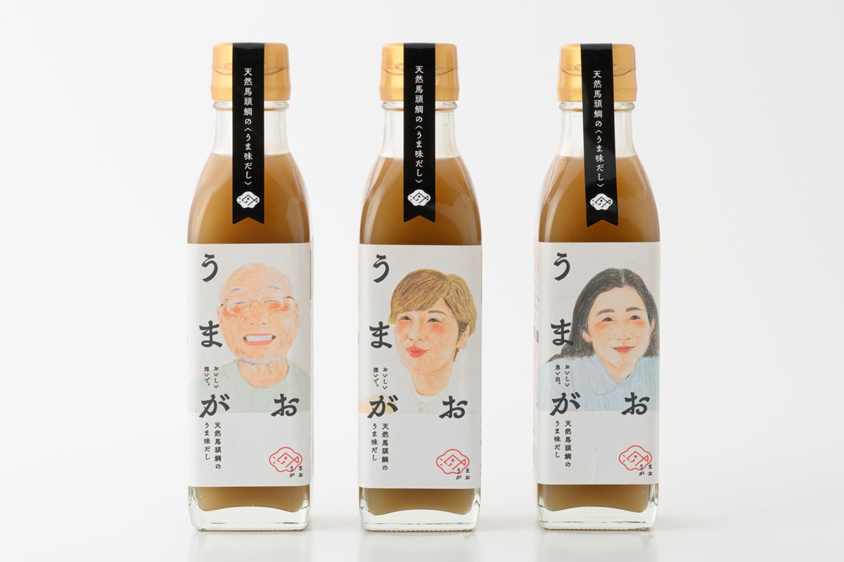 うまがお天然馬頭鯛のうま味だし 各220g 648円／吉寅商店