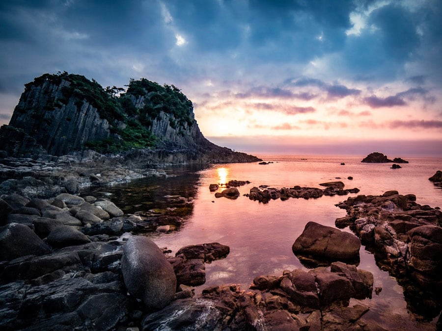 【福井県】越前海岸の夕日。