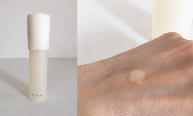 化粧水も敏感肌に沁みませんでした。雫状になるほど粘度が高いのに、感触は瑞々しく、浸透する感じは清らか。