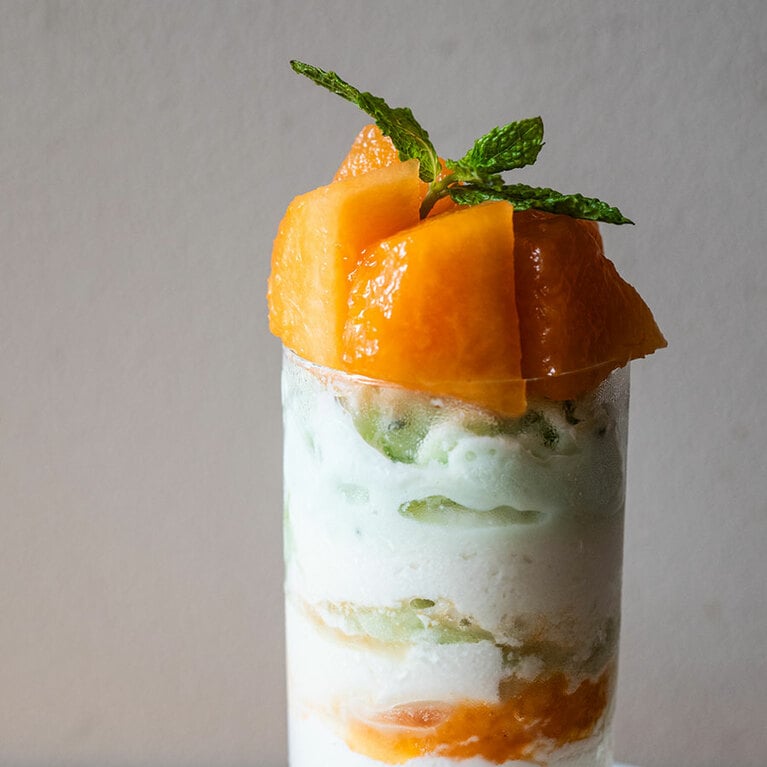 パフェ メロンシュ。