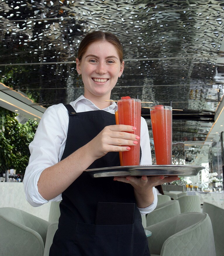 紅茶と一緒に、ジュースをいただいたモーニングティー。