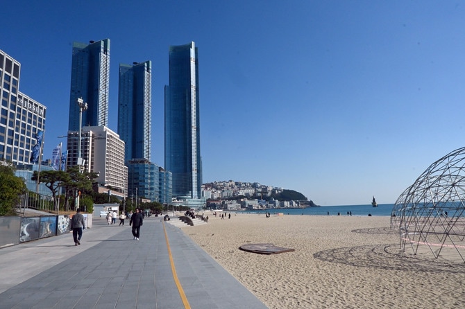 スタイリッシュなシティビーチの海雲台。