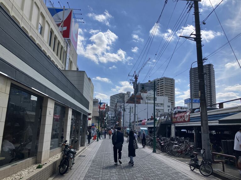 アクト南口一番街商店街を歩いて駅に戻る