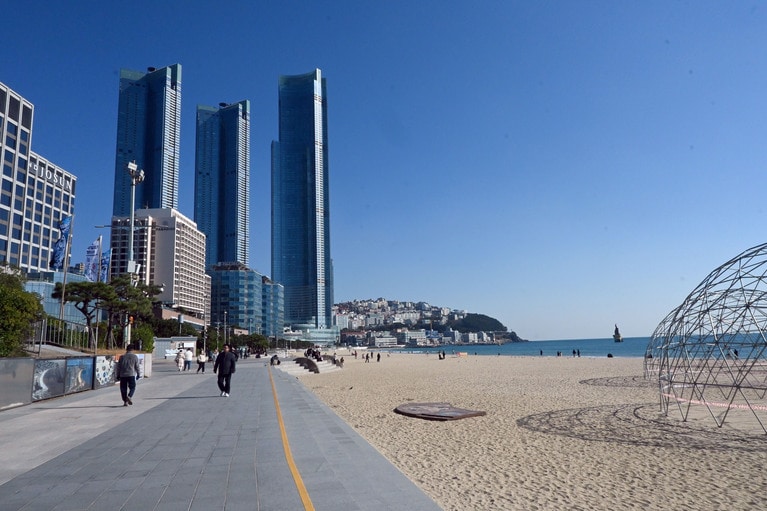 スタイリッシュなシティビーチの海雲台。