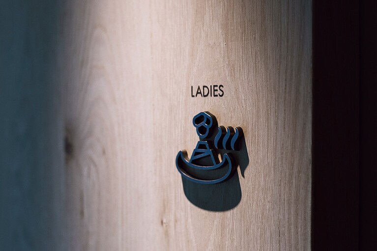 大浴場の入口にあるアイコン。