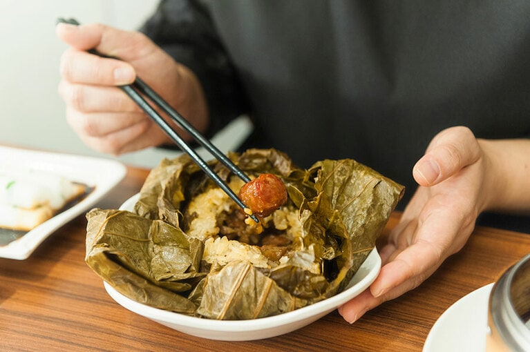 「蓮の葉ちまき」680円。