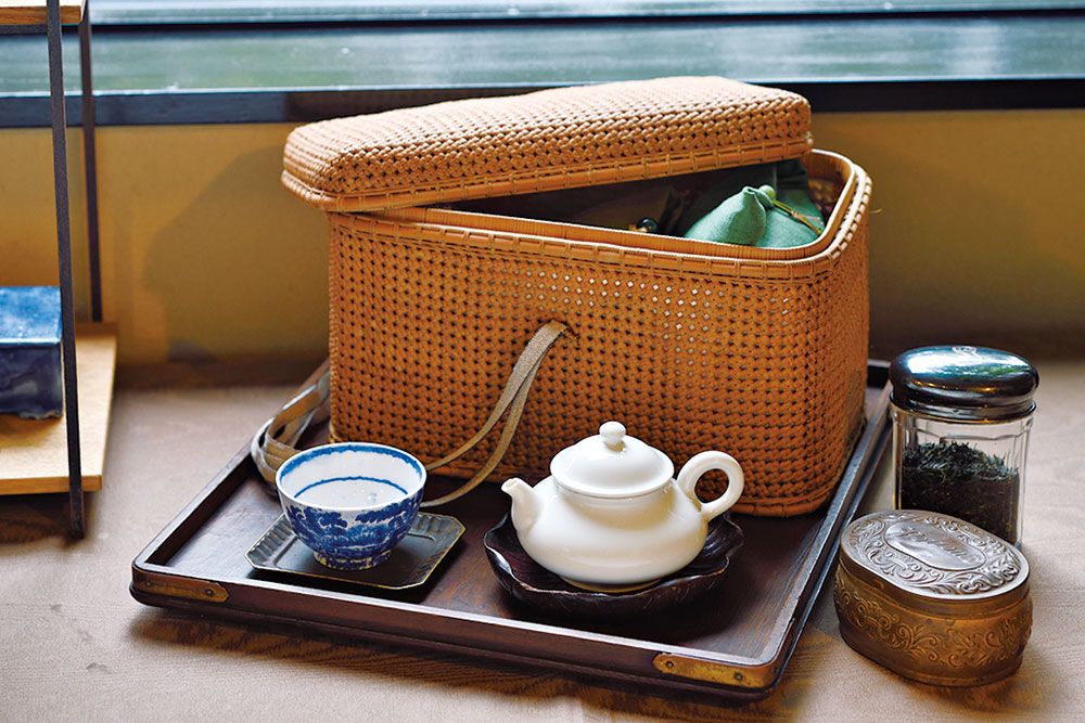 世界有名な 茶籠セット 一閑張 お茶のふじい 藤井茶舗