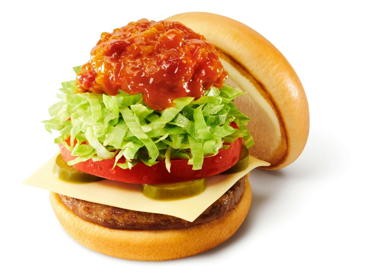 「スパイシーモスタコスバーガー」(590円)。
