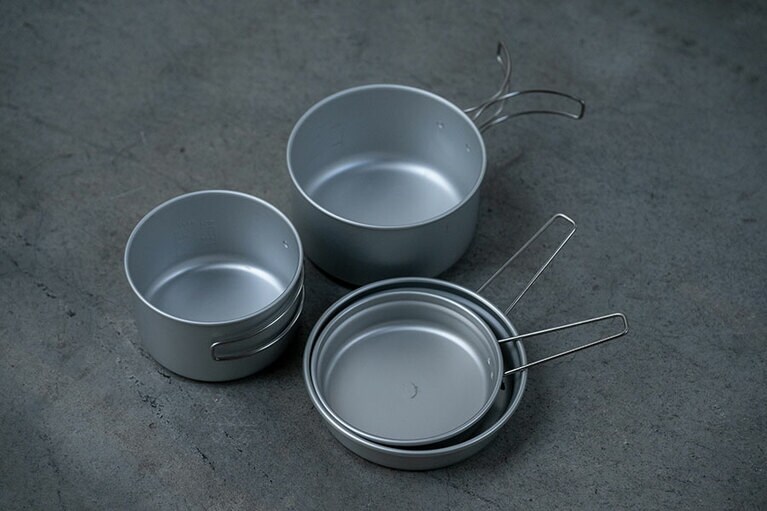 アルミパーソナルクッカーセット 5,544円／snow peak（スノーピーク）