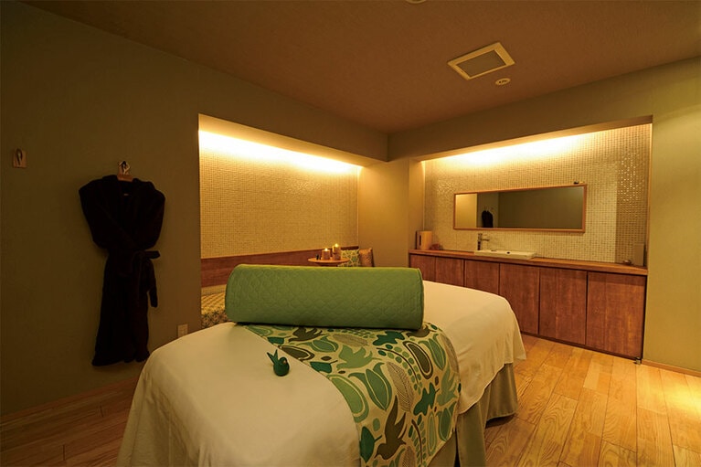 スパは定山渓の湯治と合わせて利用すると、相乗効果も。／女性のための宿 翠蝶館［北海道・定山渓］