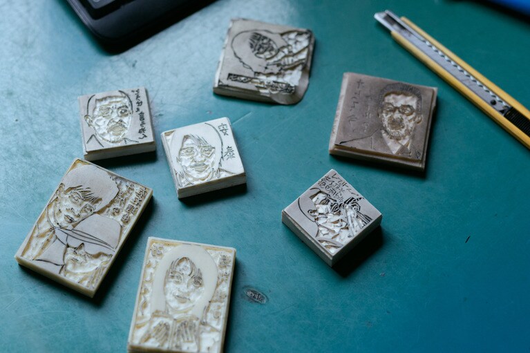 ナンシーさんの消しゴムはんこ約5000点を未来に残すため、高精度3Dスキャンによるデジタルアーカイブプロジェクトが進行中。