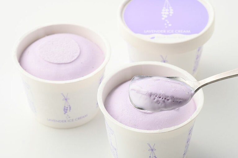 ファーム富田「ラベンダーアイスクリーム」4,250円（100ml×6個）／北海道