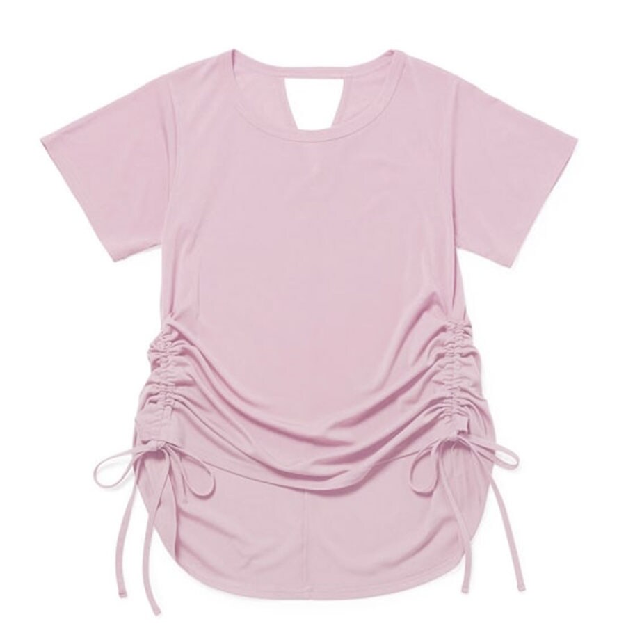 サイドシャーリングTシャツ ピンク 6,500円。
