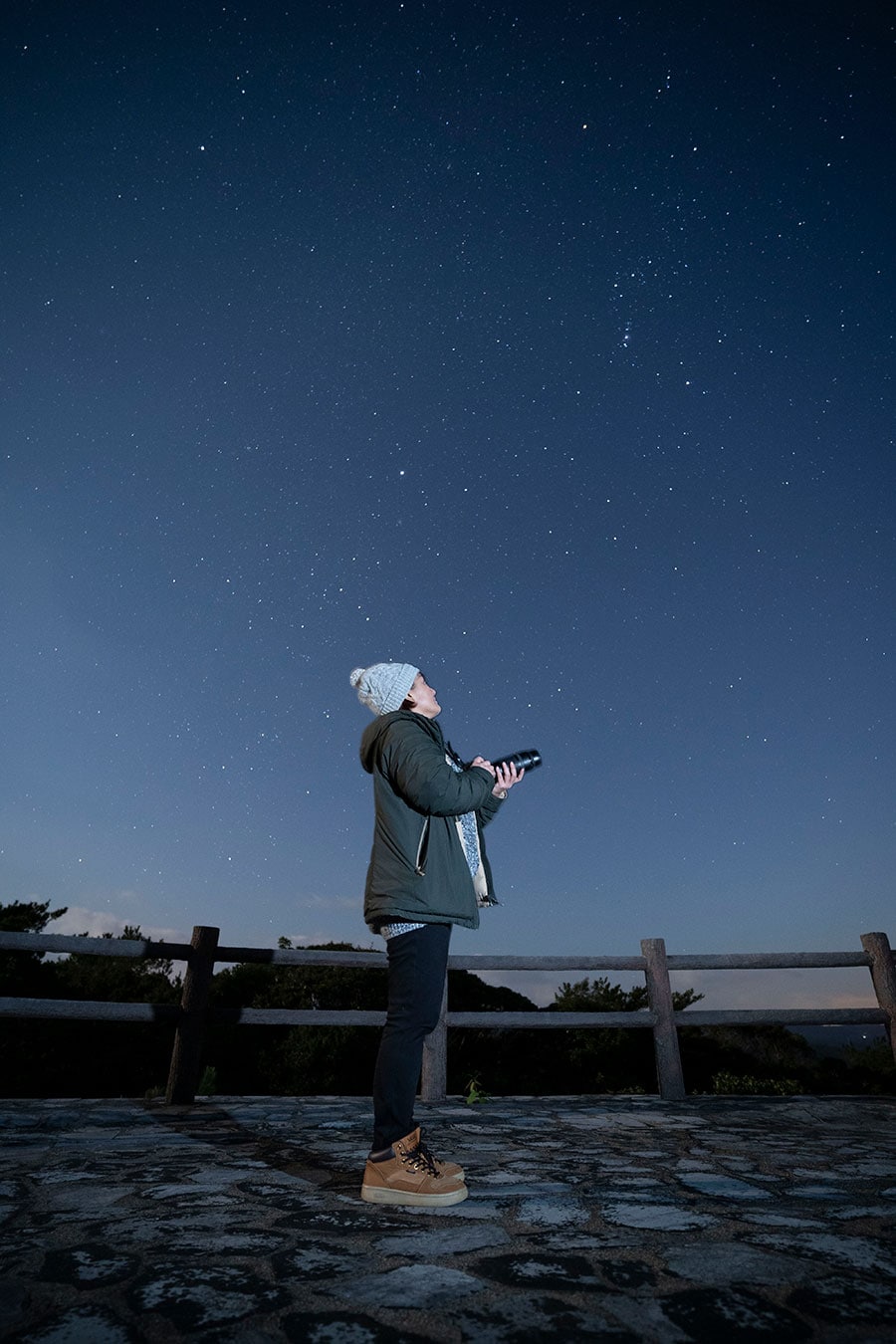 星見台から空を見上げると素晴らしい星空が。© Kunigamio-forest-park All rights reserved.