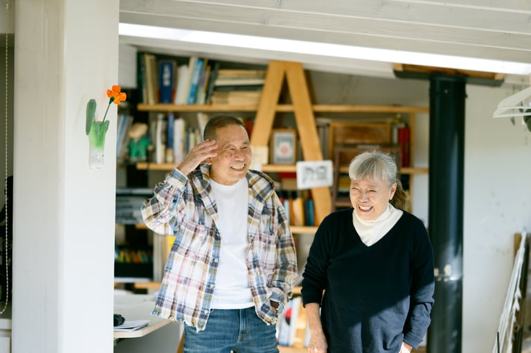 こぐれひでこさんと近田春夫さん。