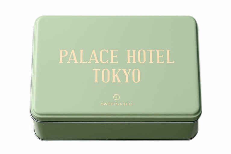 プティフールセック缶〈360g、縦11.2×横16.4×高5.5cm〉3,000円／パレスホテル東京