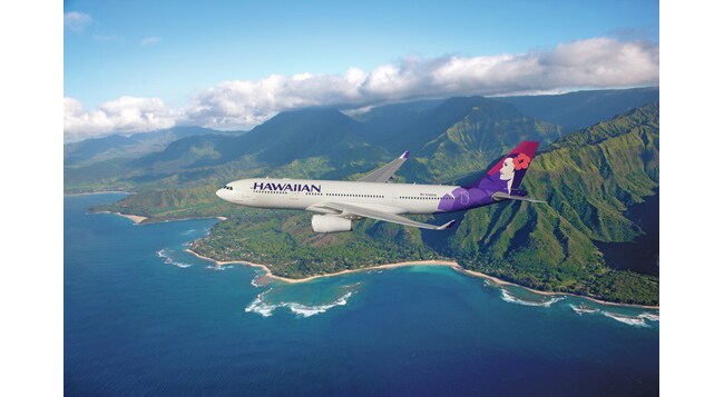 羽田空港からハワイ島コナまで毎週水、金、日に直行便運航。(写真:ハワイアン航空)