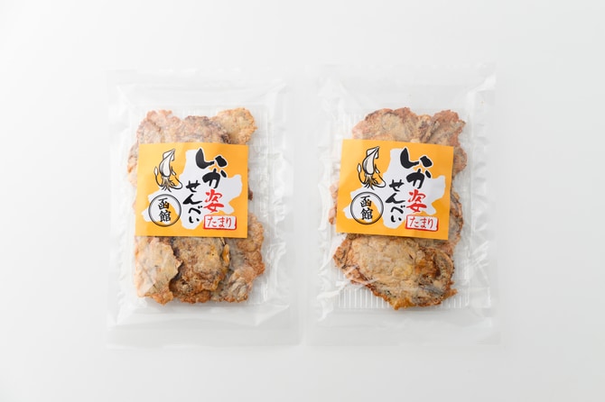 いか姿せんべい たまり焼き 各799円(56g)。