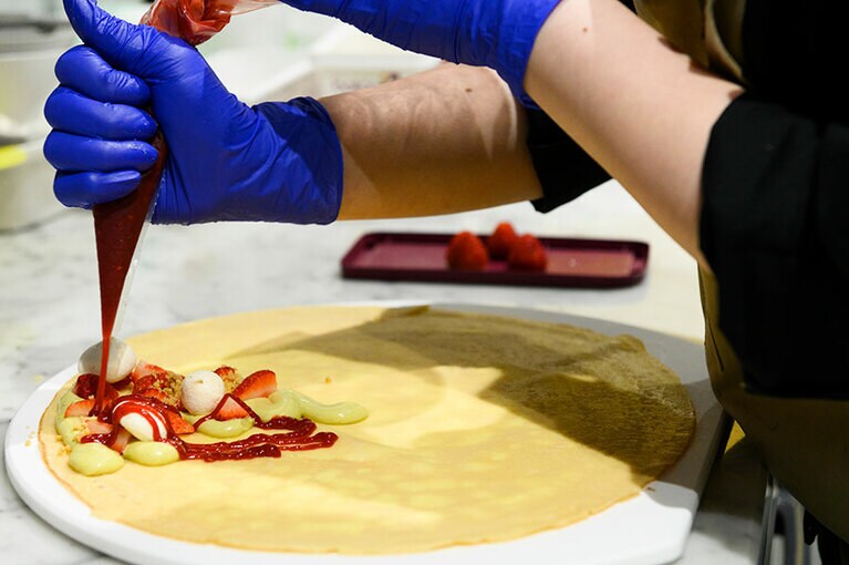 ケーキの考え方をクレープに。