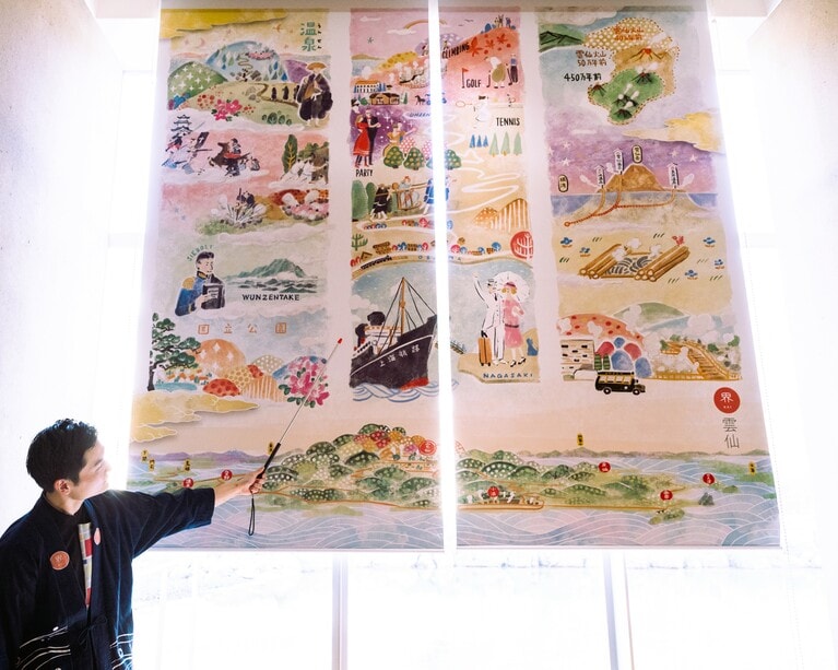 雲仙地獄の奥深い歴史を学べる「界 雲仙」のアクティビティ「温泉いろは」。