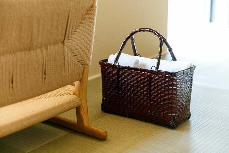 ［ONSEN RYOKAN 由縁 新宿］旅館気分を盛り上げてくれるお風呂セット。