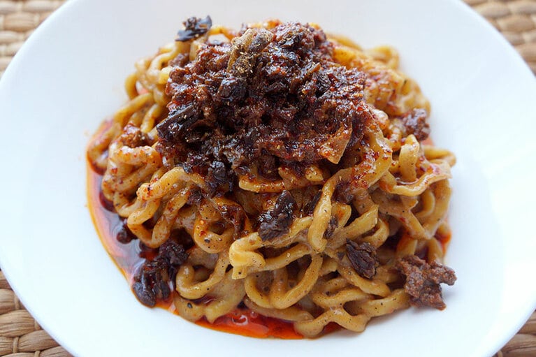 文春マルシェ限定 「ラーメン凪」の担々麺 汁なし。