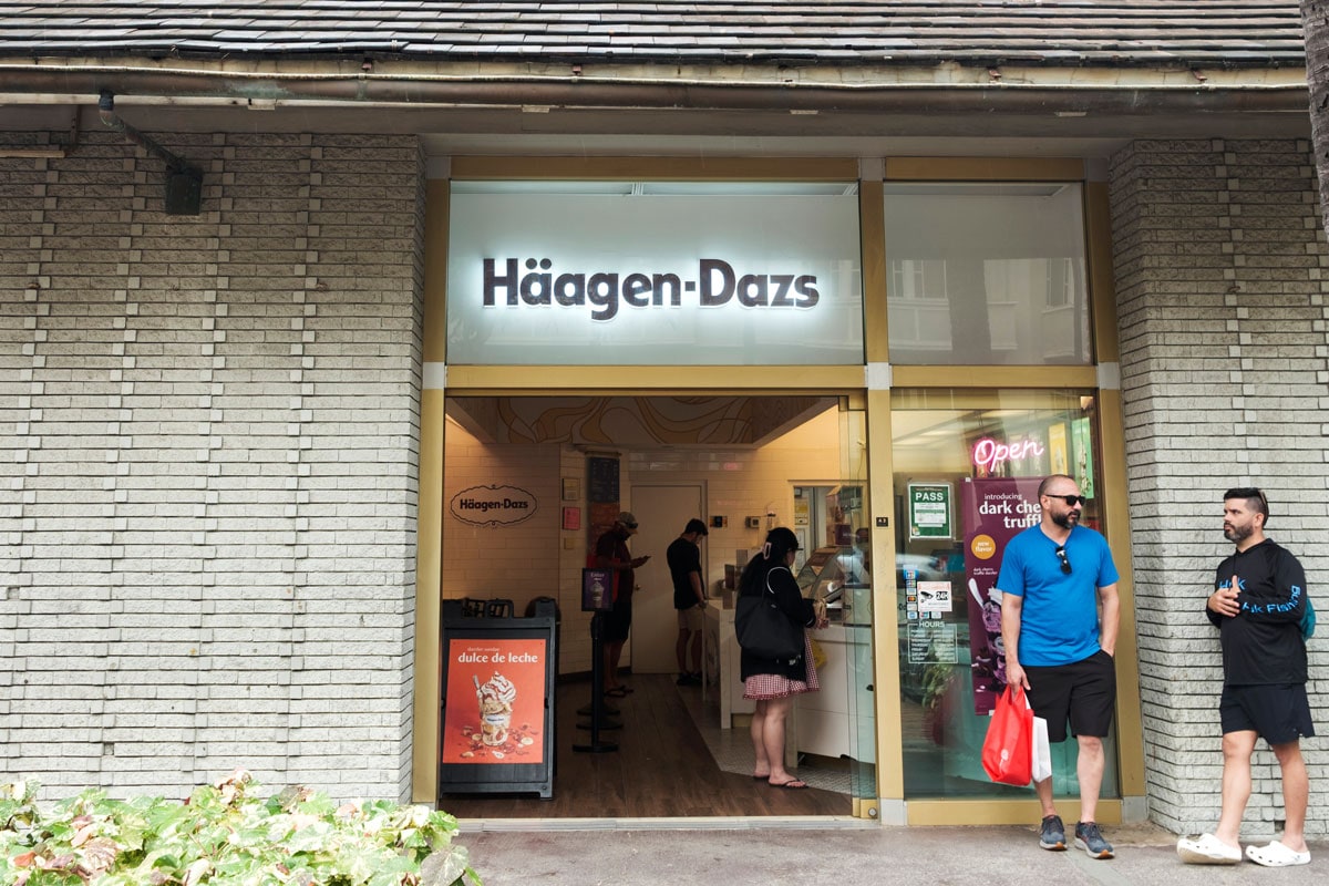 Häagen-Dazs Sheraton Princess Kaiulani（ハーゲンダッツ シェラトン プリンセス カイウラニ店）。