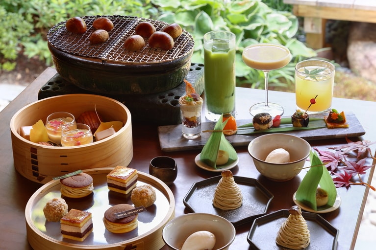 「京丹波栗アフタヌーンティー」のイメージ。1名8,800円（税・サ込）、要予約。提供期間2025年10月1日（水）～11月30日（日）。