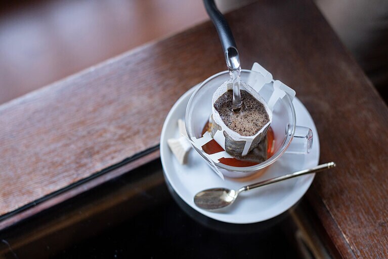 富士山形のシュガーが可愛らしい。