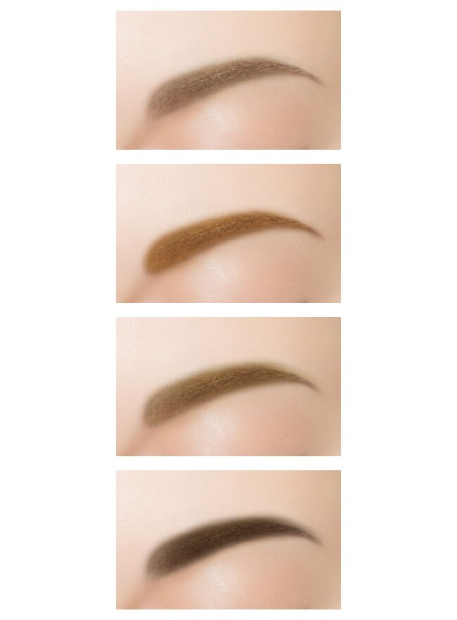 明るい色だけでなく、暗めのブラウンヘアの人向けの色も揃っている。上からB8 アッシュブラウン、B9 キャメルブラウン、B10 ロイヤルブラウン、B11 ビターブラウン。