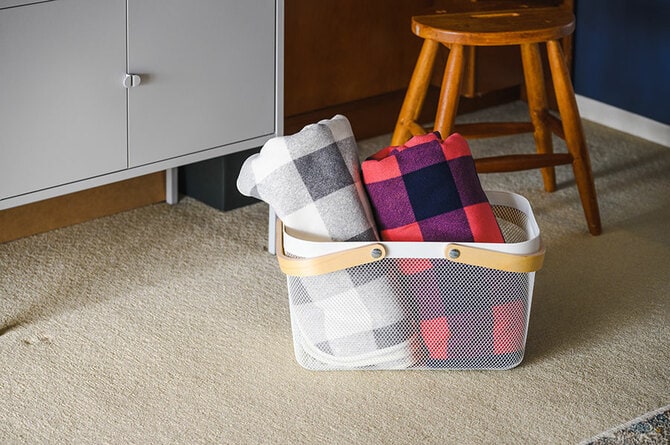 RISATORP リーサトルプ バスケット ホワイト 27×42×23cm 1,799円／イケア