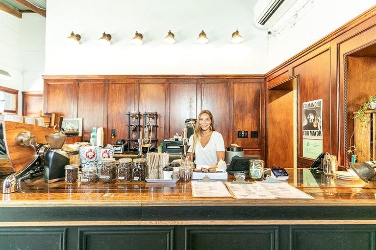 ドリップコーヒーが評判のカフェ。