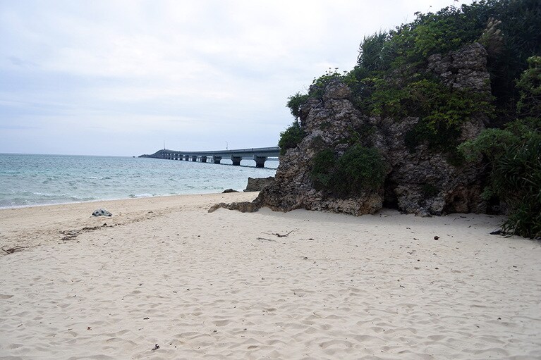 池間島の入り口にあるお浜ビーチ。