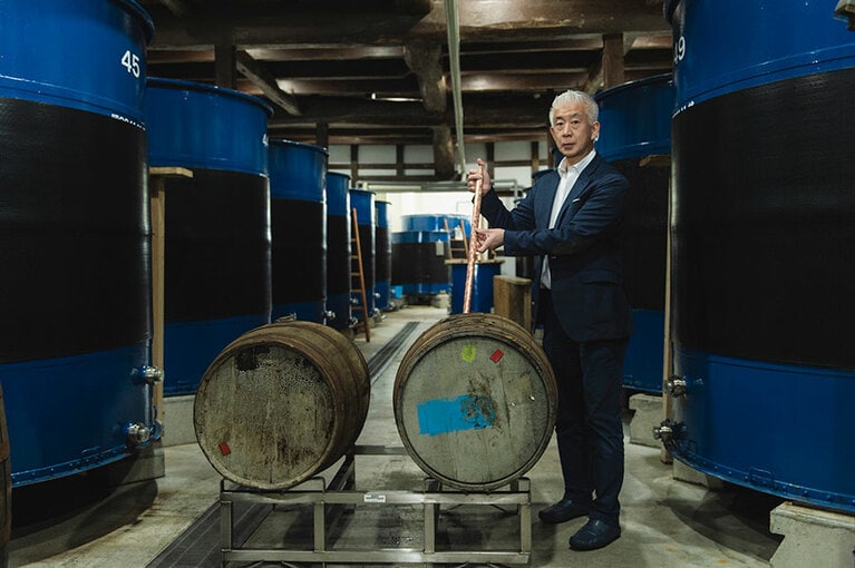 東岩瀬の町を魅力的にしようと奔走する五代目当主・桝田隆一郎さん。