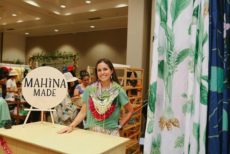 ホオマウ・ハワイ・マーケット主催者のカイリー・フレイタスさん。