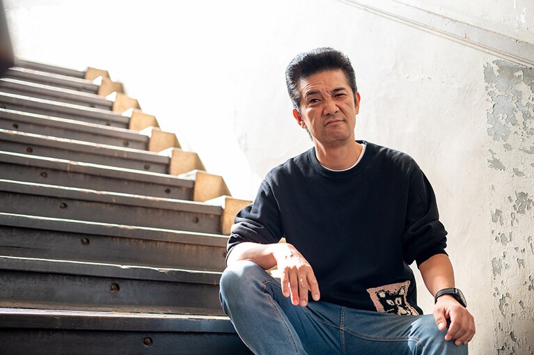 普段はコワモテの芸風のアイパー滝沢さん。