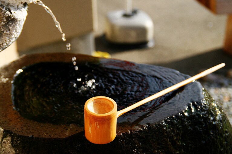 栄屋ホテル［山形／天童温泉］飲泉処。