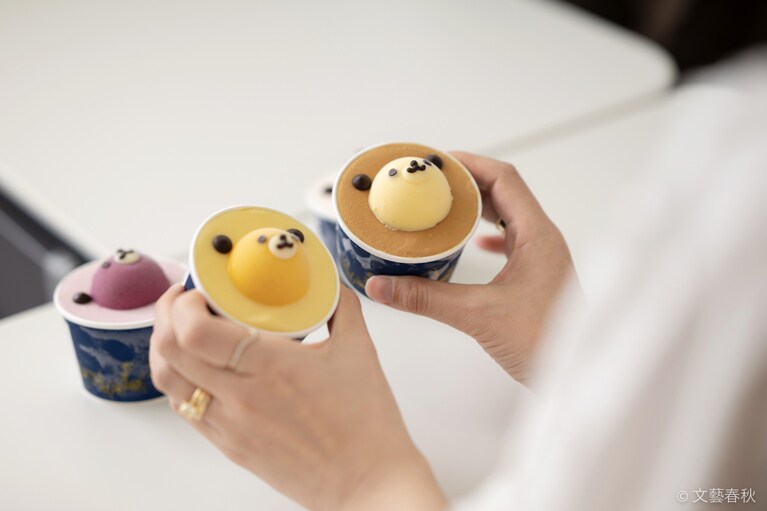 右はヴァニラとキャラメル。左はマンゴーとパッションフルーツ。