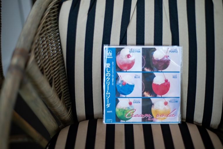 レコードジャケット風のメニュー表もおしゃれ。