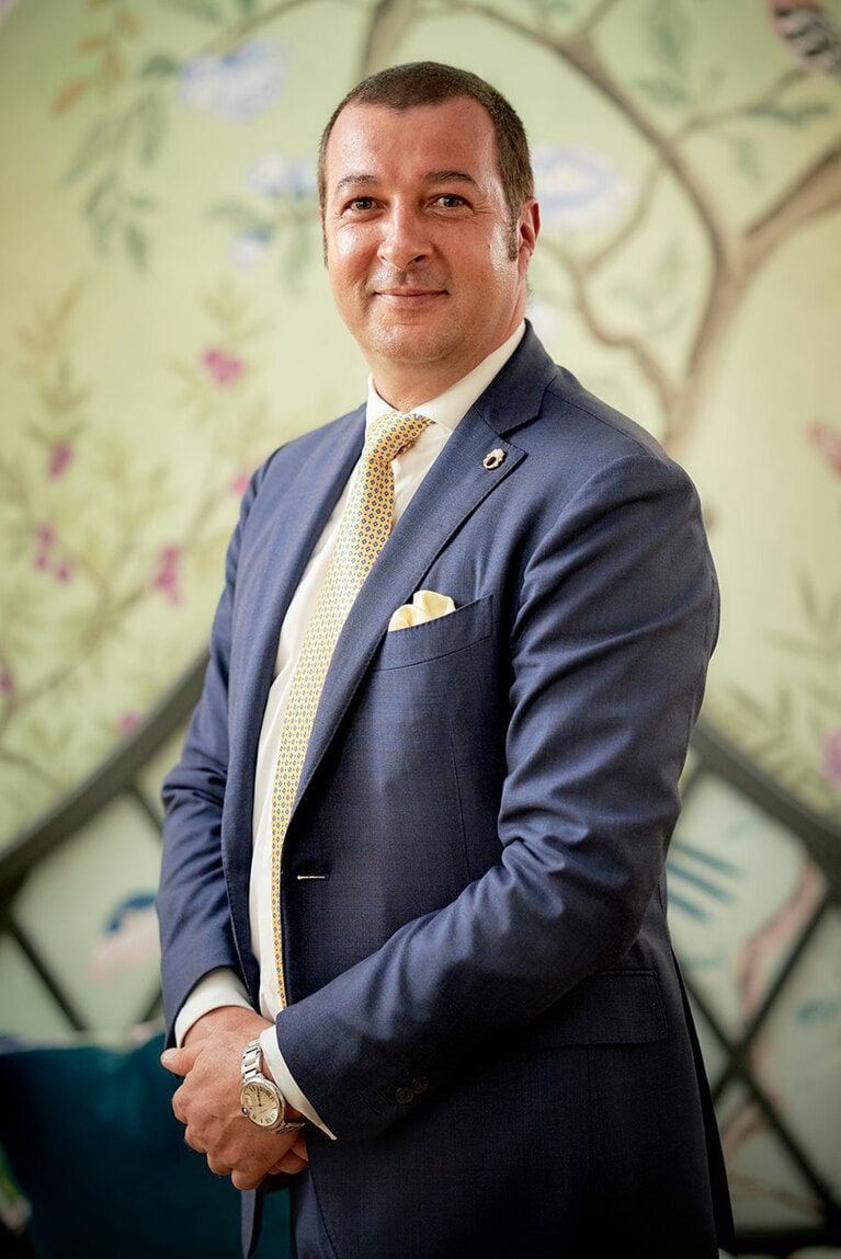 フェデリコ・ヴェルサーリ支配人。大都市やリゾートの高級ホテルの要職を歴任してきたホスピタリティのプロである。