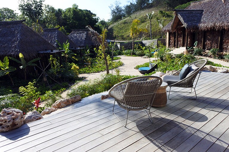 フィジーの村に迷い込んだようなウェルネスビレッジ。