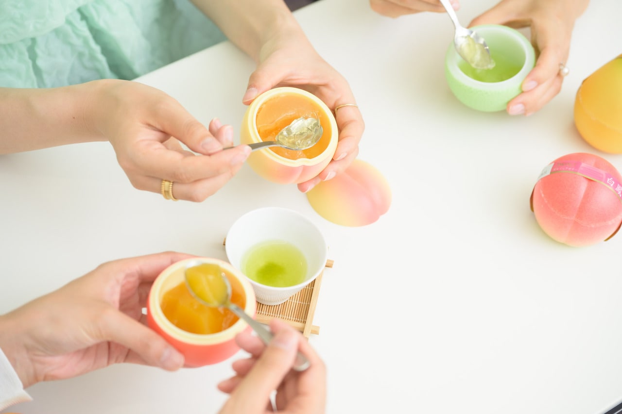 フルーツそれぞれの香りも豊か。のど越しがよく、夏のおやつにぴったり。
