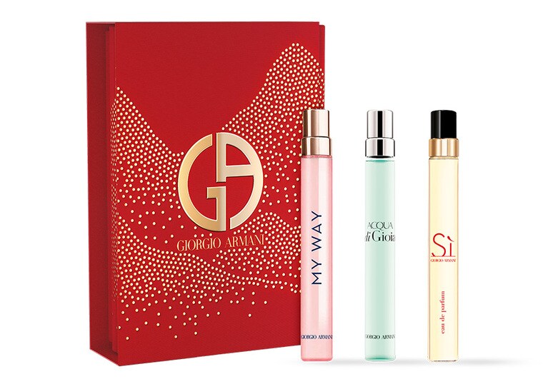 ウィメンズ ディスカバリー コフレ 14,300円。セット内容：マイウェイ 10mL、アクアディジョイア 10mL、シィパシオーネ 10mL　予約開始日: 2024年10月18日（金）　発売日：公式オンライン2024年11月1日（金）数量限定発売