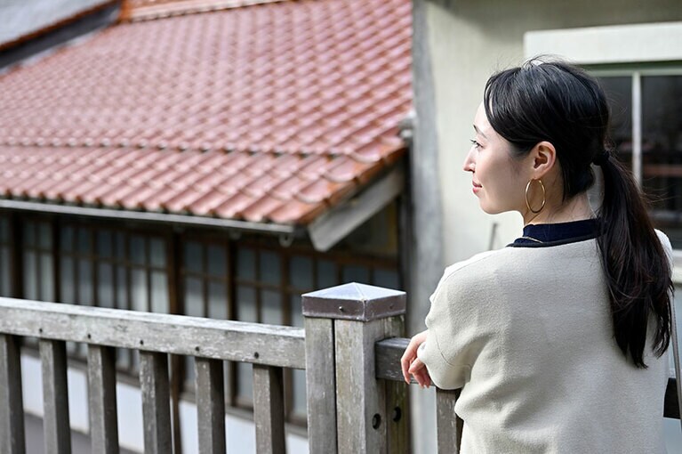 石州瓦の古い家屋も大切に受け継がれています。